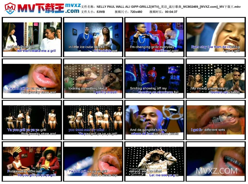 NELLY PAUL WALL ALI GIPP-GRILLZ(MTV)_英语_流行歌曲_MC802469